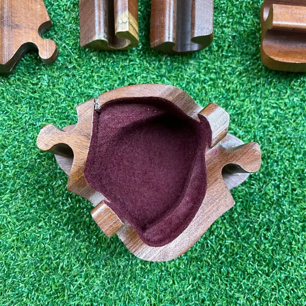 Joyero Rompecabeza Mini Handcrafted Wooden Monkey Souvenir Puzzle Velvet Box
